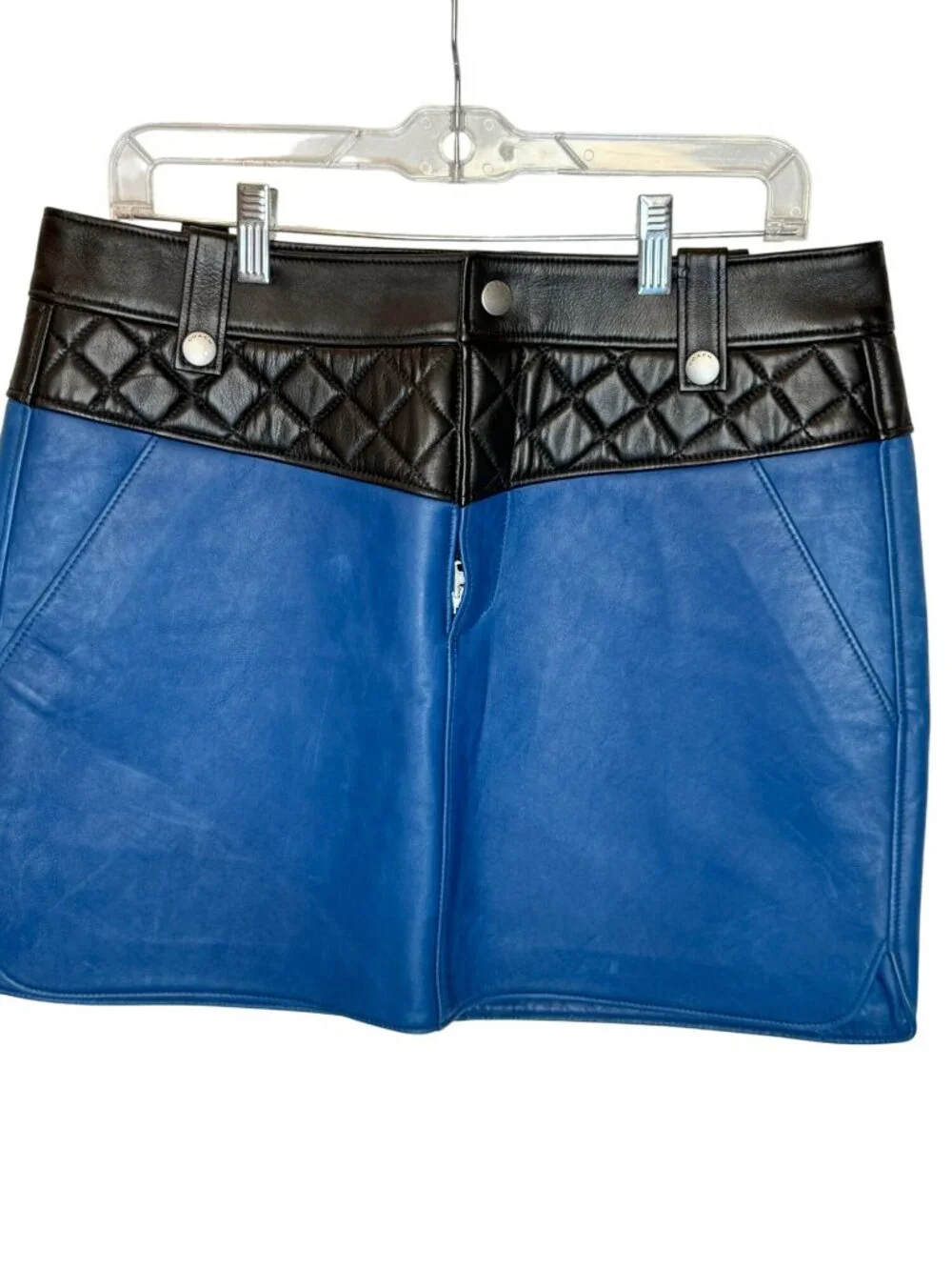 Coach 1941 Blue/Black Curved Hem Skirt  NWT - Size 10 - Picture 9 of 9